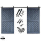 Slanted Double Barn Door Kit | Black Hardware
