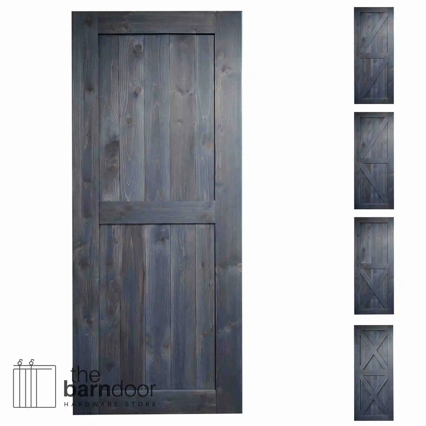 Natural Pine Wood Barn Door | 80", 84", 96" x 20"-60"