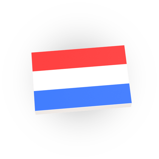 Netherlands Country Flag - Custom Printed 2x3 Tile - Made Using a LEGO® Part