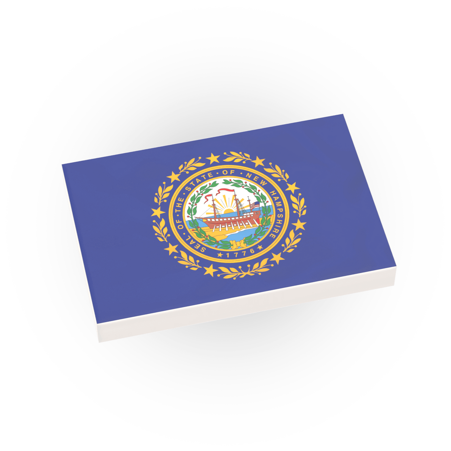 New Hampshire State Flag - Custom Printed 2x3 Tile - Made Using LEGO® Parts