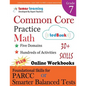 Common Core Practice - Grade 7 Math: Workbooks to Prepare for the Parcc or Smarter Balanced Test - Paperback