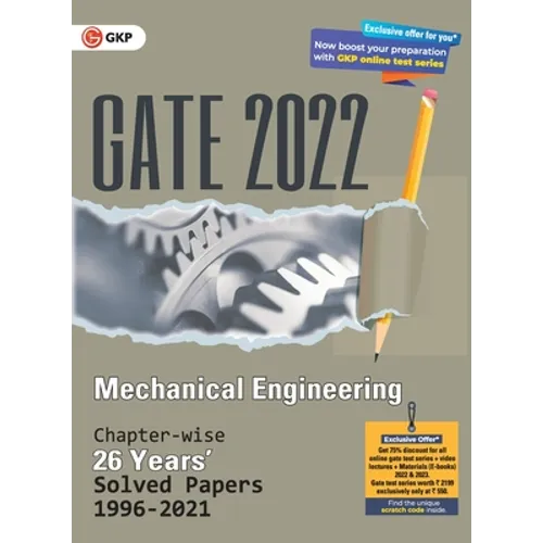 Gate 2022 Mechanical Engineering - 26 Years Chapter-Wise Solved Papers (1996-2021) - Paperback