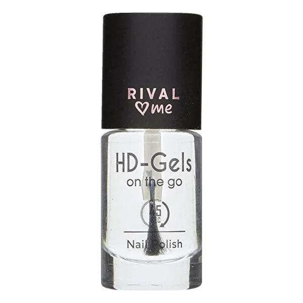 Rival Loves Me Nail Polish No:01 HD Gels Top Coat Gel Effect 9ml - Quick High-Gloss Nail Finish
