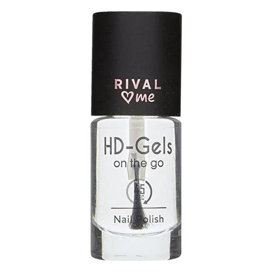 Rival Loves Me Nail Polish No:01 HD Gels Top Coat Gel Effect 9ml - Quick High-Gloss Nail Finish