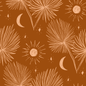 Night Palm Wallpaper, rust and peach