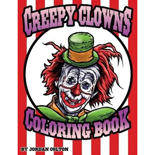 Creepy Clown Adult Coloring Book - Paperback