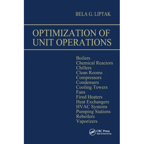 Optimization of Unit Operations - Paperback