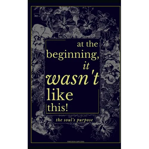At The Beginning, It Wasn't Like This: The Soul's Purpose - Paperback