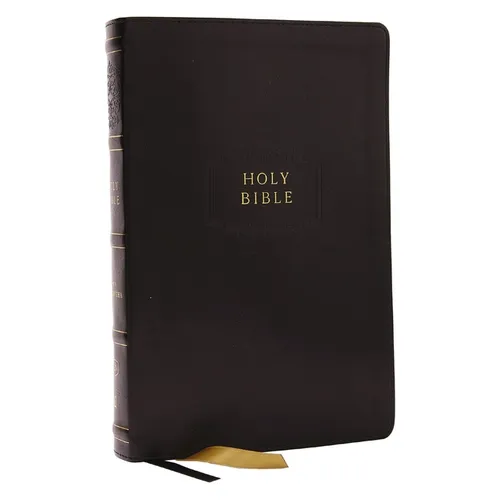KJV Holy Bible with Apocrypha and 73,000 Center-Column Cross References, Black Leathersoft, Red Letter, Comfort Print (Thumb Indexed): King James Vers - Imitation Leather