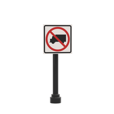 No Deliveries Sign - Custom Printed 2x2 Tile - Made Using LEGO® Parts