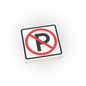 No Parking Street Sign - Custom Printed 2x2 Tile - Made Using LEGO® Parts