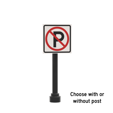 No Parking Street Sign - Custom Printed 2x2 Tile - Made Using LEGO® Parts