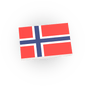 Norway Country Flag - Custom Printed 2x3 Tile - Made Using a LEGO® Part