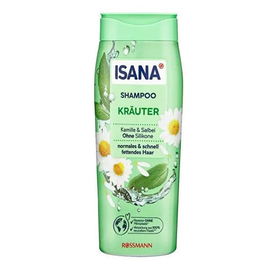Isana Silicone-Free Shampoo with Chamomile & Sage for Normal to Oily Hair - 10.14 fl oz