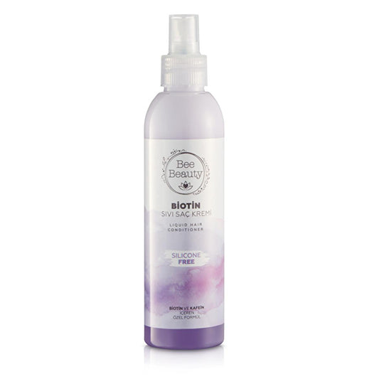 Bee Beauty Biotin & Caffeine Liquid Hair Conditioner: Strengthens Hair, Protects from Heat, Anti-Frizz Treatment