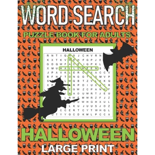 Word Search Puzzle Book for Adults Halloween: LARGE PRINT Word Searches with a Spooky Holiday theme. Makes a great gift. - Paperback