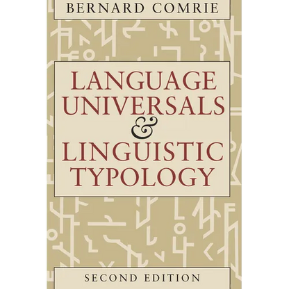 Language Universals and Linguistic Typology: Syntax and Morphology - Paperback
