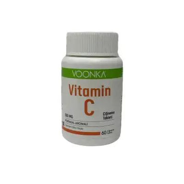 Voonka Vitamin C - 500mg Chewable Tablets - Sugar-Free, Orange Flavored - 60 Count