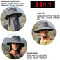Wide Brim Sun Hat UV Protection Bucket Cap For Hiking Camping Fishing Safari Men
