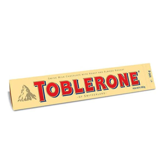 Toblerone Milk Chocolate Bar - 100g - Swiss Chocolate, Unique Triangular Shape, Premium Imported Chocolate Treat