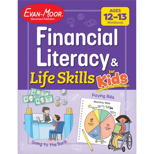 Financial Literacy and Life Skills for Kids, Age 12 - 13 Workbook - Paperback