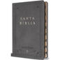 Biblia Rvr 1960 Letra Grande Tamaño Manual, Piel Gris Con Índice / Spanish Bible Rvr 1960 Handy Size Large Print Leathersoft Gray with Index - Paperback