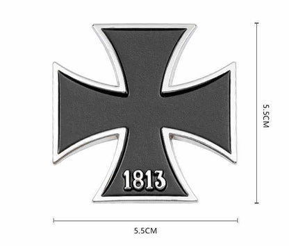1813 Cross Metal Emblem