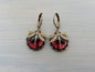 Fashion Jewelry Vintage Dragonfly Pattern Earrings Distressed Moonstone