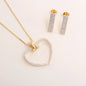 Heart-shaped Zircon Women's Necklace Suit