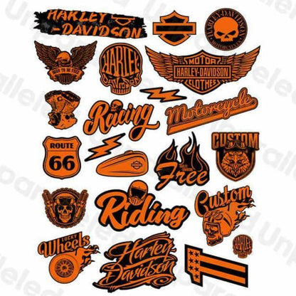 Vintage Motorcycle Helmet Sticker