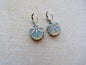 Fashion Jewelry Vintage Dragonfly Pattern Earrings Distressed Moonstone
