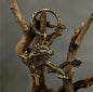 Solid Brass Oriental Flying Dragon Keychain
