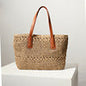 Woven Bag Women Straw Bag Elegant One Shoulder Straw Bag Portable Large Capacity Rattan Weave Bag Same Vacation Beach Bag