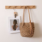 Tassel Shoulder Straw Bag Fan Hollow Out Cutout Pattern Woven Bag Women Vacation Beach Bag Women Bag