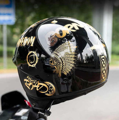 Vintage Motorcycle Helmet Sticker