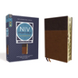 NIV Study Bible, Fully Revised Edition, Large Print, Leathersoft, Brown, Red Letter, Thumb Indexed, Comfort Print - Imitation Leather