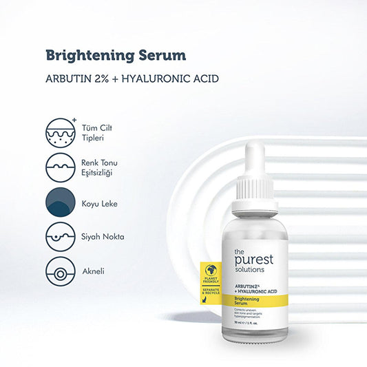 The Purest Solutions Skin Toning Serum - Brightens & Evens Skin Tone with Alpha Arbutin & Hyaluronic Acid