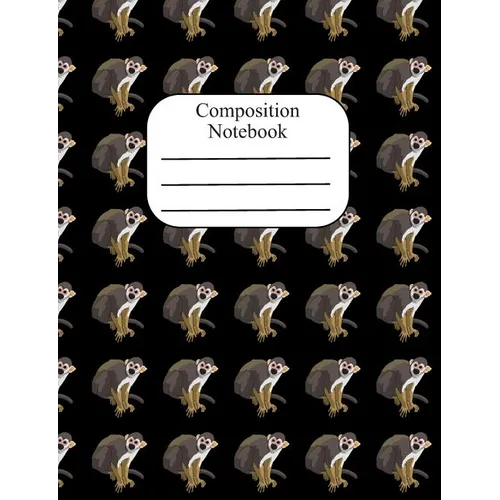Composition Notebook: Squirrel Monkey Polka Dot Wide Ruled Composition Book - 120 Pages - 60 Sheets - Paperback