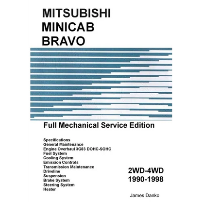 Mitsubishi Minicab-Bravo Full Mechanical Service Manual - Paperback