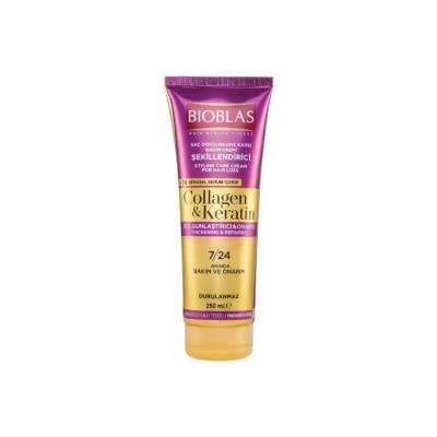 Bioblas Collagen Hair Styling Cream 250ml - Nourishing, Volumizing, and Conditioning for Fine Hair