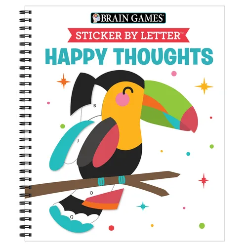 Brain Games - Sticker by Letter: Happy Thoughts - Spiral