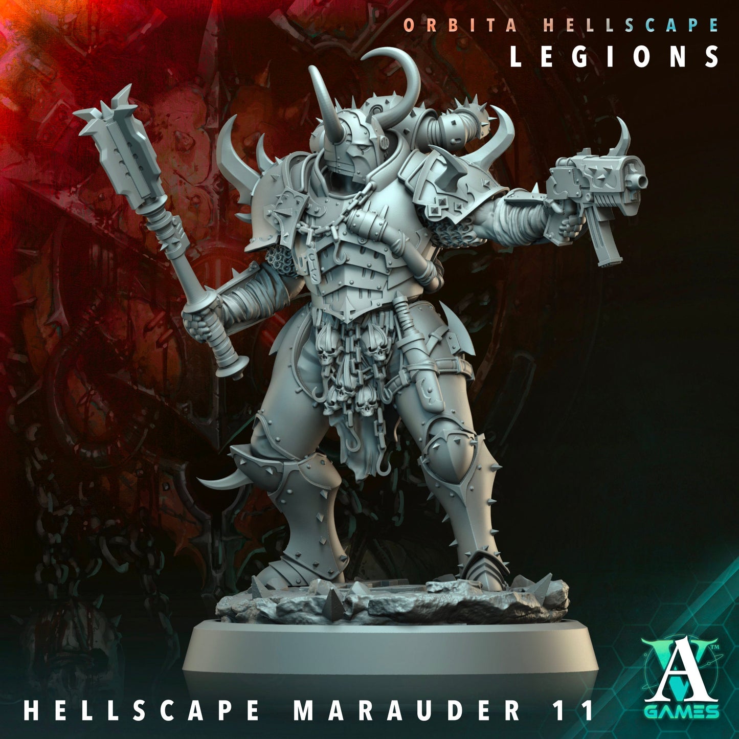3D Printed Hellscape Marauder by Archvillain Games