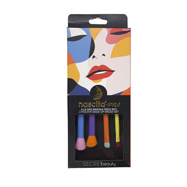 Nascita Secret Beauty Makeup Brush Set - 4 Piece Eye Makeup Brushes for Precision Application