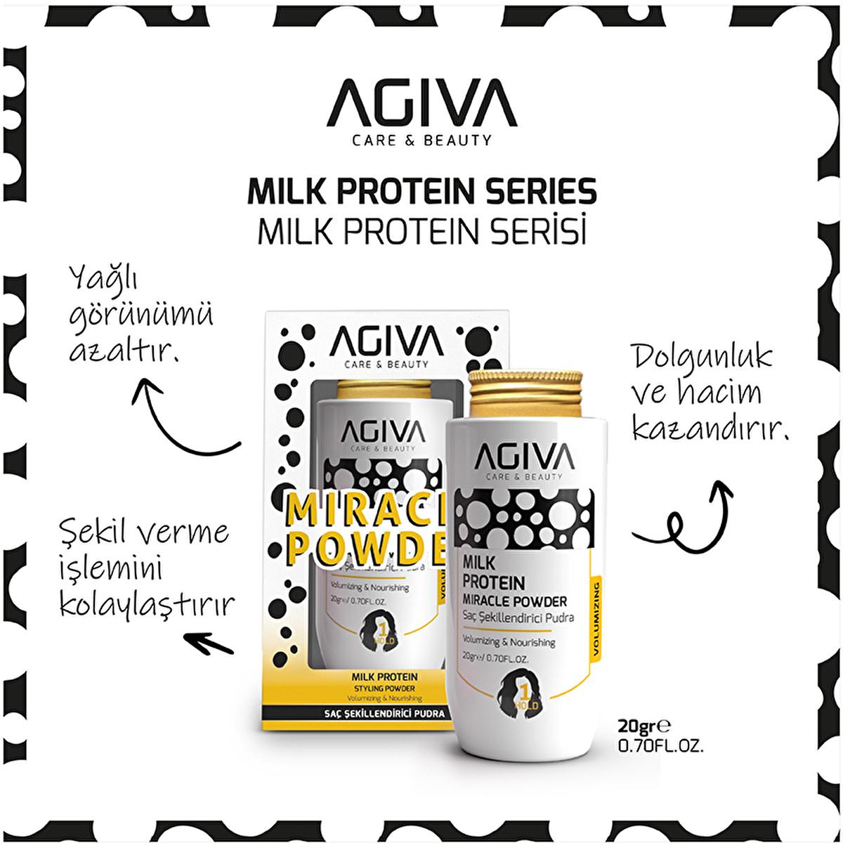 Agiva Milk Protein Hair Styling Powder: Volumizing, Oil Absorbing, Matte Finish Hair Volume Powder For Thicker, Fuller Hair