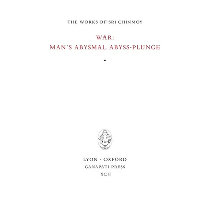 War: man's abysmal abyss-plunge - Hardcover
