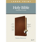 KJV Large Print Thinline Reference Bible, Filament Enabled Edition (Red Letter, Genuine Leather, Brown, Indexed) - Leather