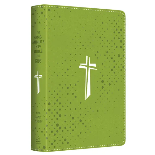The One-Minute KJV Bible for Kids [Neon Green Cross] - Imitation Leather