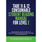 TABE 11and 12 Consumable Student Reading Manual for Level E - Paperback