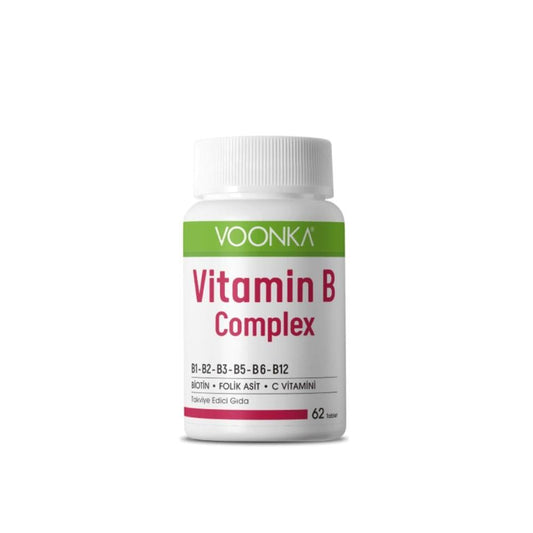 Voonka Vitamin B Complex Supplement - 62 Tablets | Supports Overall Health & Nutrition with B Vitamins & Essential Nutrients