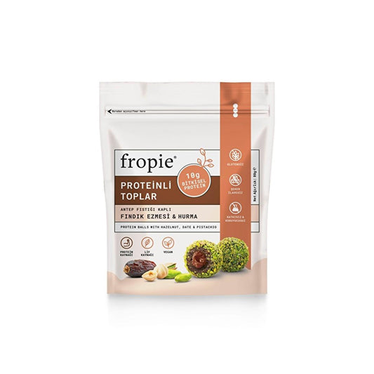Fropie Vegan Protein Balls - Gluten-Free, No Added Sugar, Rich in Fiber & Protein